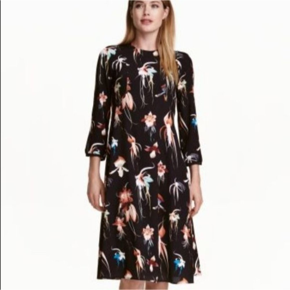 H&M Orchid Floral Dress Size 2